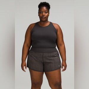 lululemon athletica Gray Plaid Athletic Shorts